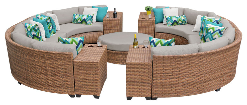 Laguna 11 Piece Outdoor Wicker Patio Furniture Set 11b