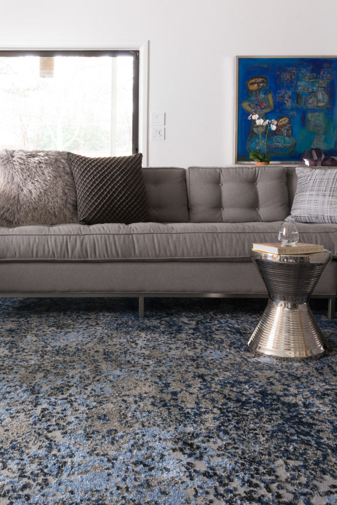 Gray Navy Viera Area Rug by Loloi, 5'3"x7'7"
