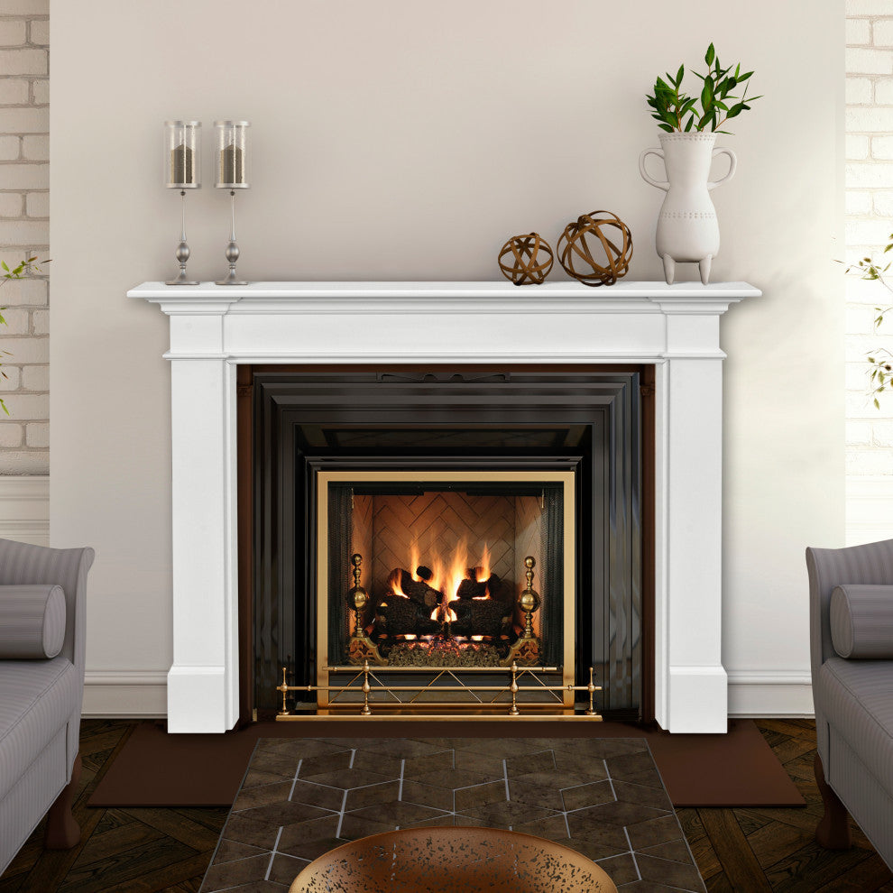 The Radford 56" Fireplace Mantel Mdf White Paint