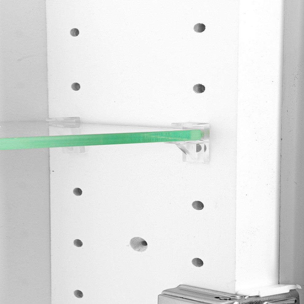 Dolphin Slab Panel Frameless Recessed Medicine Cabinet with LED Light - 14 x 30,