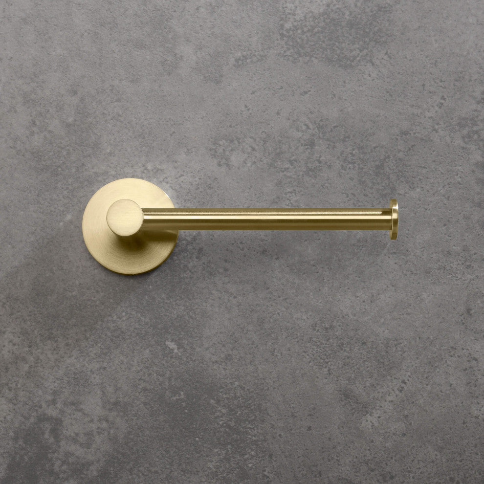 Circular 2-Piece Bathroom Hardware Set, Brushed Gold