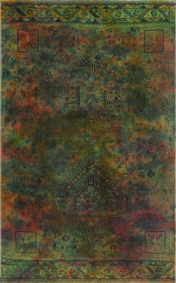 Overdyed Marisela Green Rug