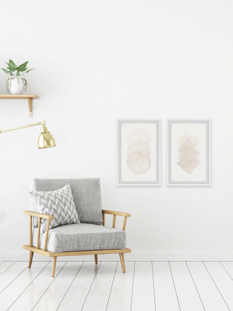 Fading Creams Diptych, 60"x45"