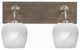 Oxbridge, Bath Bar, Graphite & Painted Distressed Metal, 6" White Marble