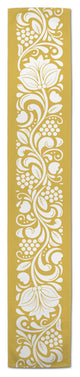Folk Floral Yellow 16x72 Cotton Twill Runner