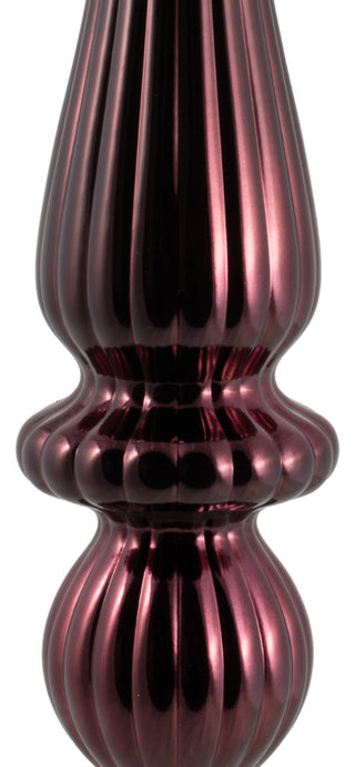 14" Finial Drop Christmas Ornament , Burgundy, 14"