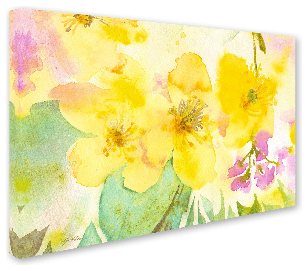 'Yellow Trio' Canvas Art by Sheila Golden