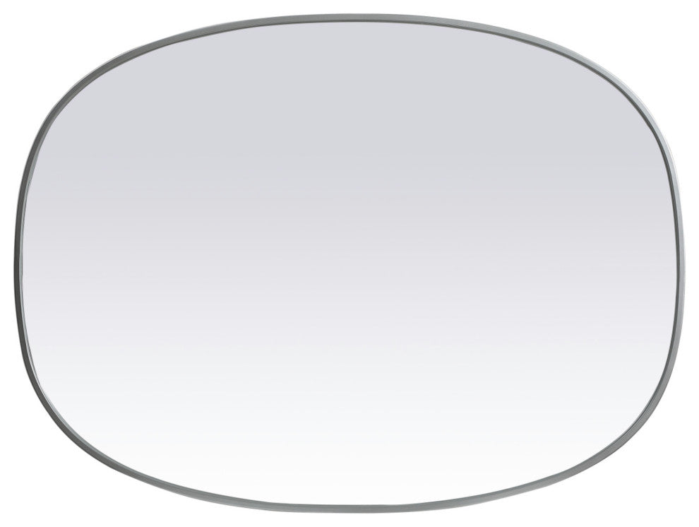 Elegant Lighting MR2B3040 Brynn 30" W x 40" H Modern Oval - Black