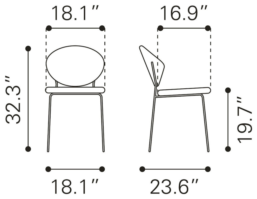 Dining Chair, Set of 2, Steel Metal, Fabric, Houndstooth, Black, Cafe Bistro