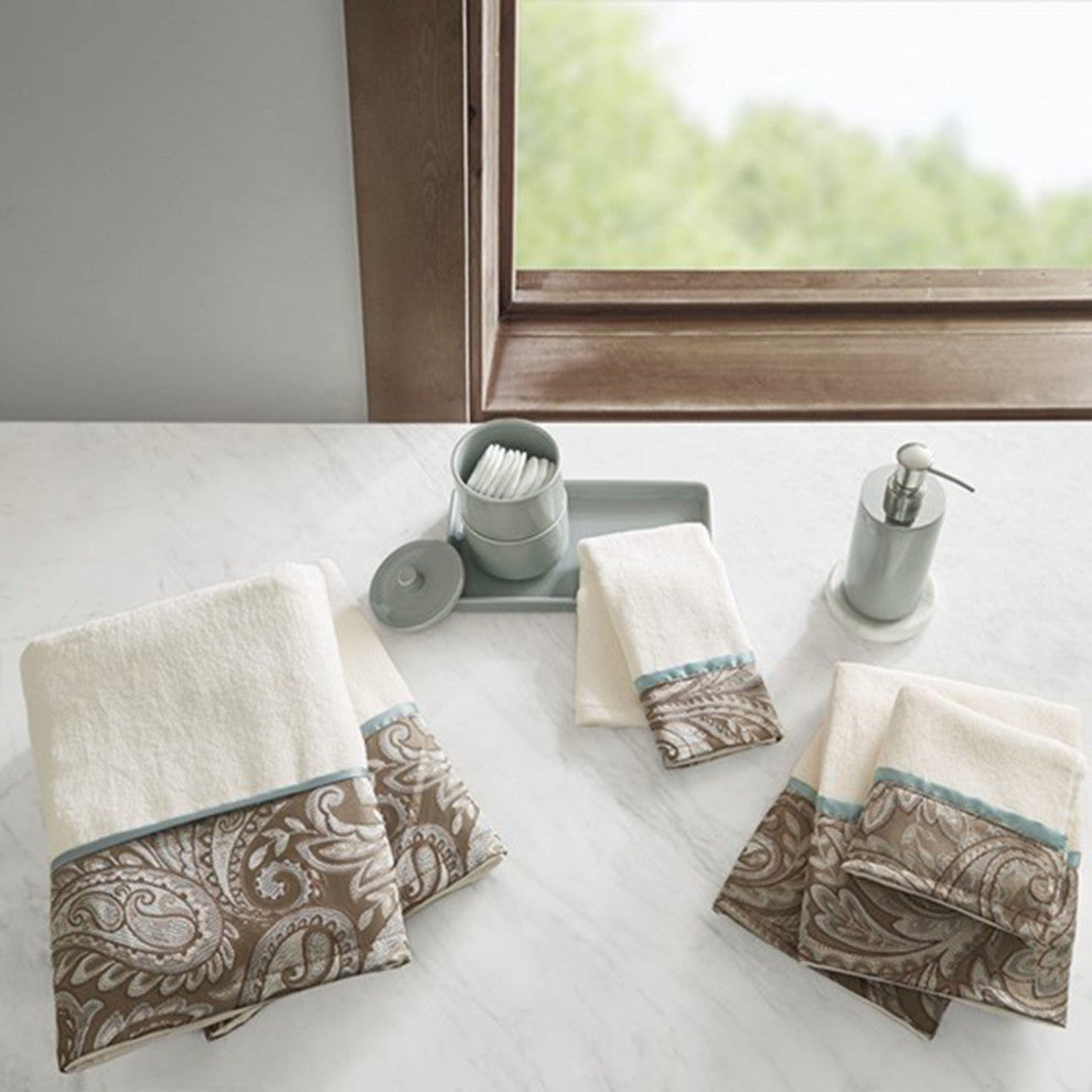 Madison Park Aubrey 6-Piece Bath Towel, Brown