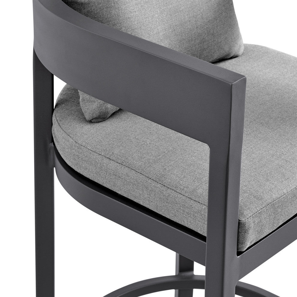 Argiope Outdoor Patio Counter or Bar Height Stool, Counter Height