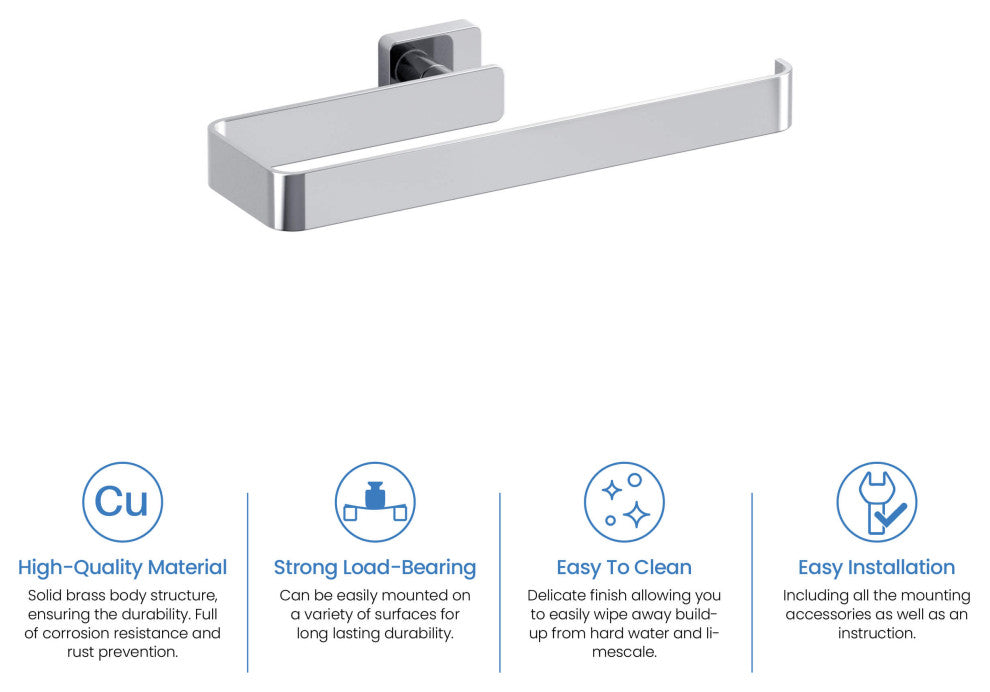 Blaze 2 Piece Bathroom Hardware Set, Chrome