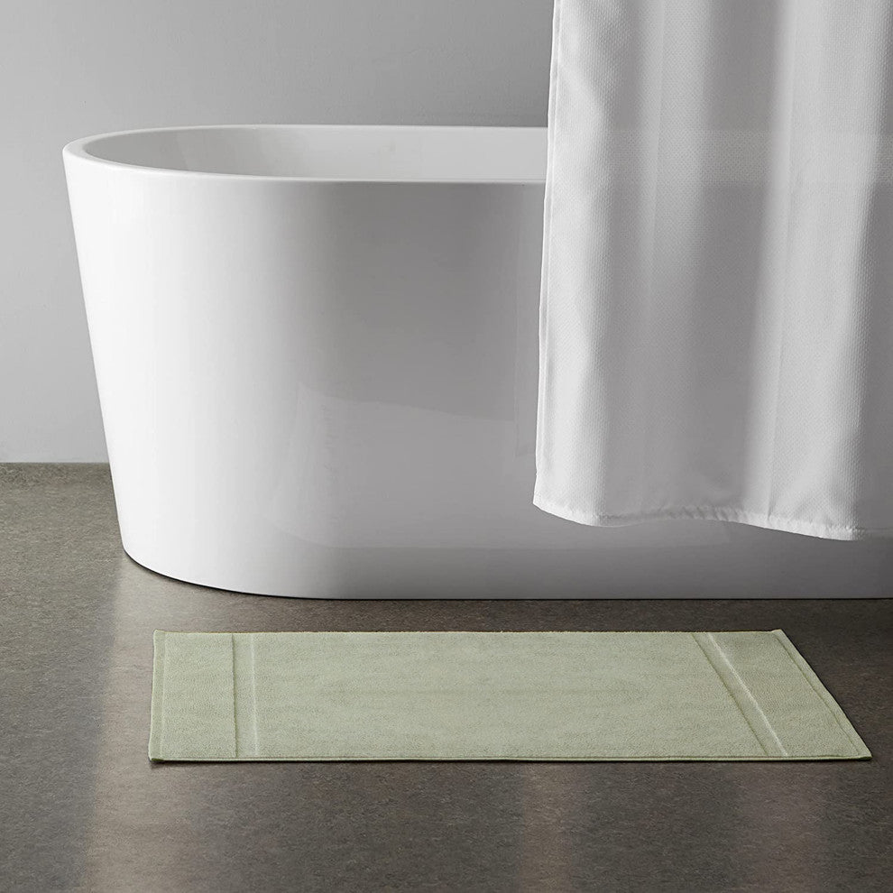Organic Cotton Feather Touch Quick Dry 900 GSM Bath Mat, 20"X33", Green Tint