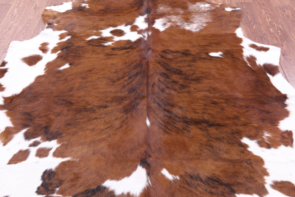 7' 1" X 6' 2" Natural Cowhide Rug C1716