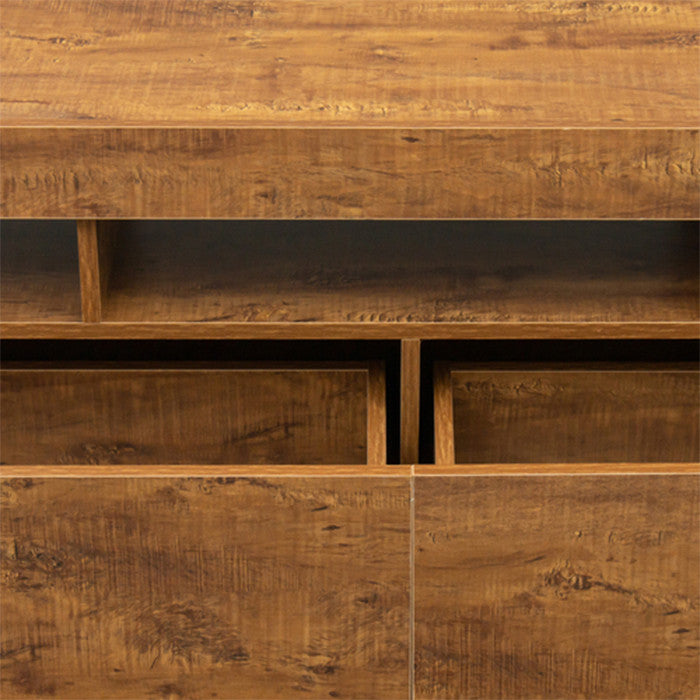 Vintage black TV cabinet wood TV benches with walnut finish