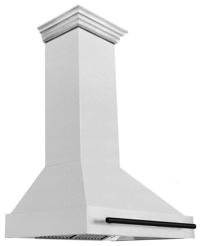 ZLINE 36 In. Wall Mount Hood, DuraSnow With DuraSnow Shell, 8654SNZ-36-MB