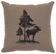 Image Pillow 16x16 Moose Tree Cotton Taupe
