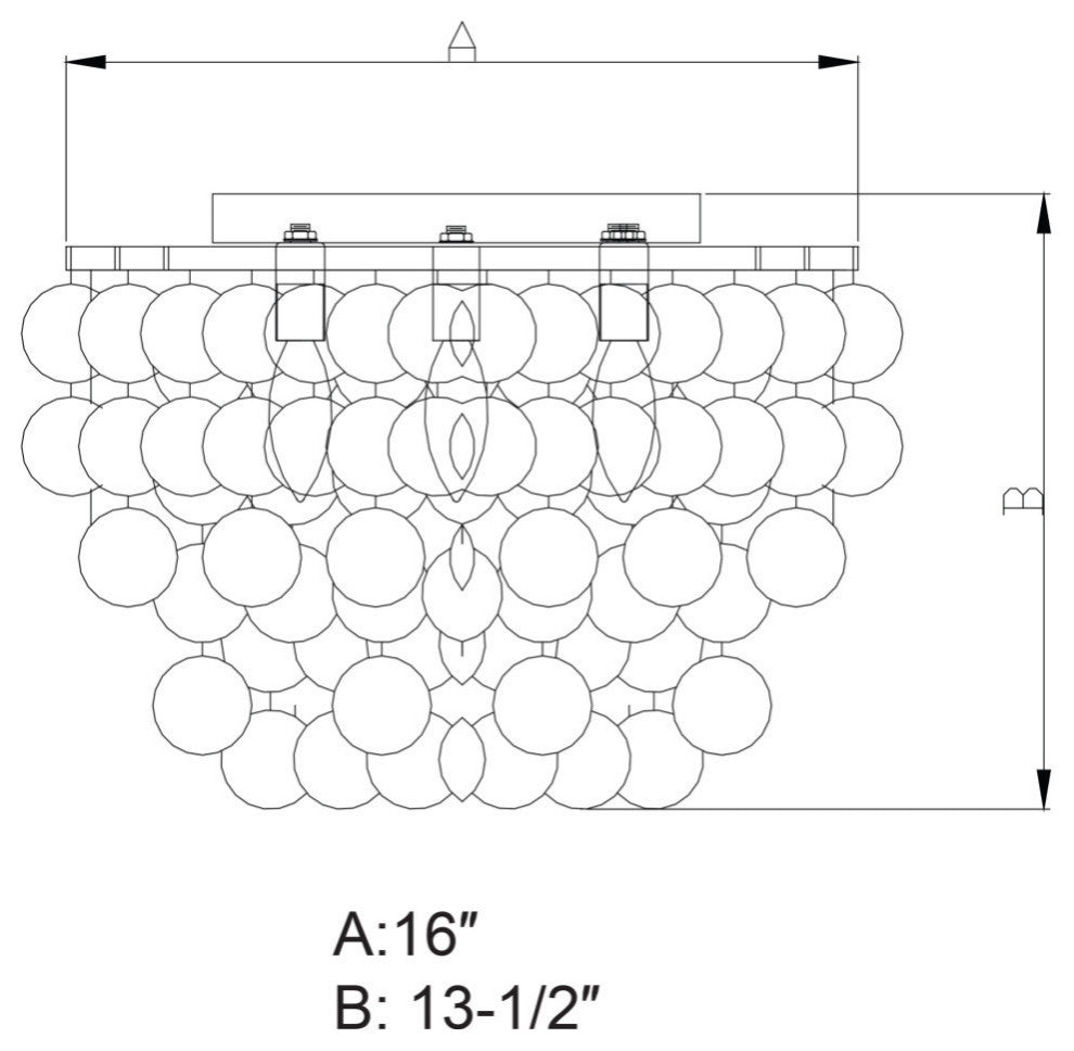 Elsa Capiz Shell 16" Flush Mount