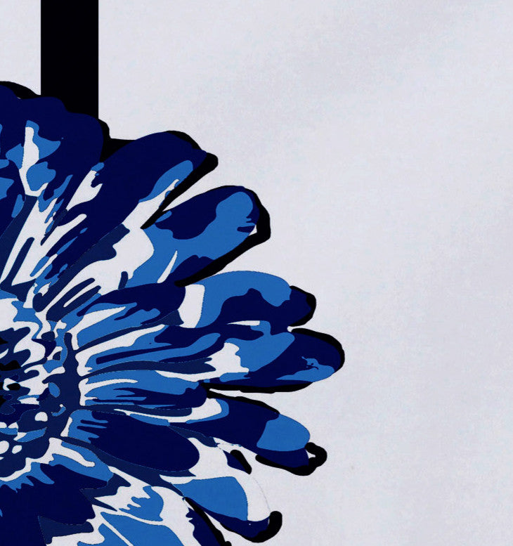 18"x14" Flower Child, Floral Print Placemat, Blue, Set of 4