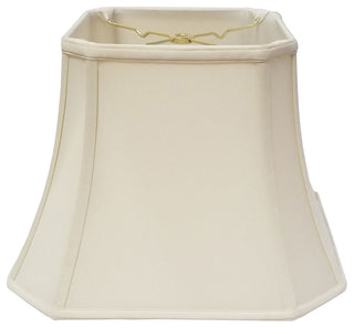 Royal Designs Square Cut Corner Bell Lamp Shade, Eggshell, 9x16x13