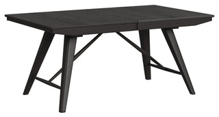 Bayside 40" Wide Solid Ash Trestle Dining Table, Black