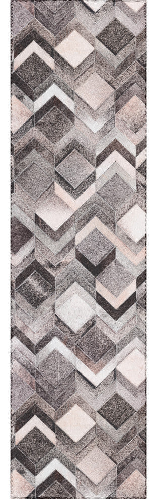 Indoor/Outdoor Stetson SS5 Flannel Machine Washable 2'3" x 10' Runner Rug