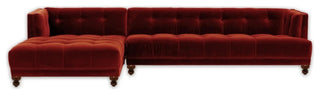 Low Back Sectional With Chaise, Tufted Sectional Couch