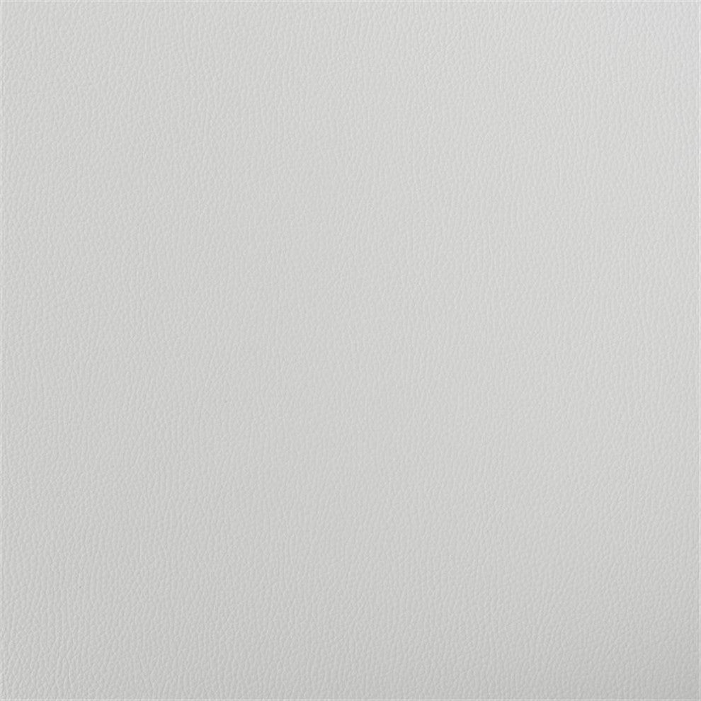 Armen Living Lynof 30" Swivel Faux Leather/Metal Bar Stool in White/Chrome