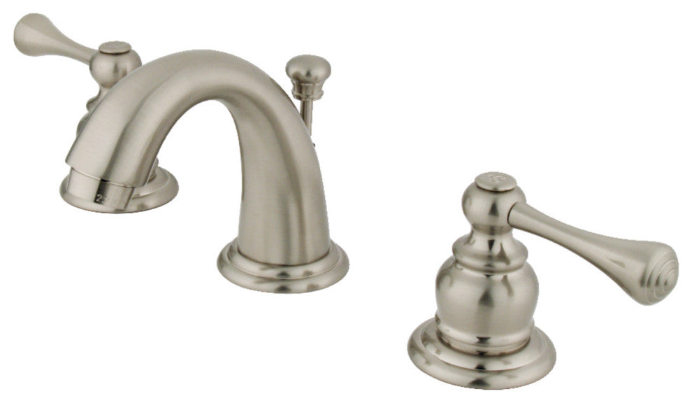 Kingston Brass Widespread Bathroom Faucet With Retail Pop-Up, Brushed Nickel