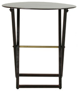 East at Main 20-inch Bronze Round Folding Side Table