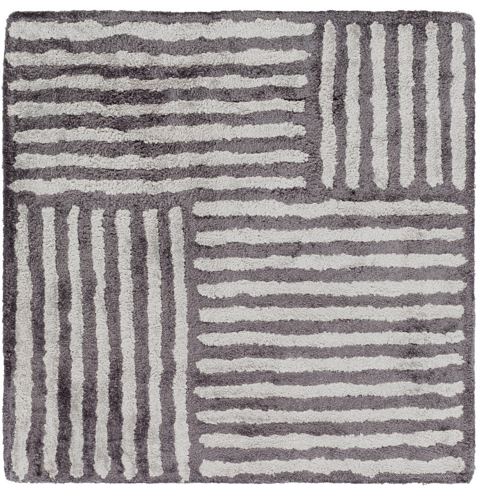 Surya Quartz QTZ-5038 9'x13' Rug, Black/Medium Gray