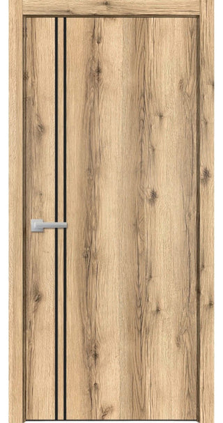 Solid French Door 36 x 96 | Planum 0016 Oak with| Bathroom