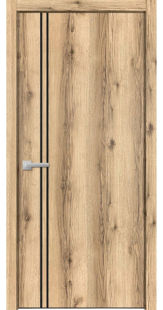 Solid French Door 36 x 96 | Planum 0016 Oak with| Bathroom