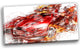 "Flaming Red Sports Car" Canvas Painting