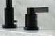 Widespread Bathroom Faucet, Brass Pop-Up, Matte Black