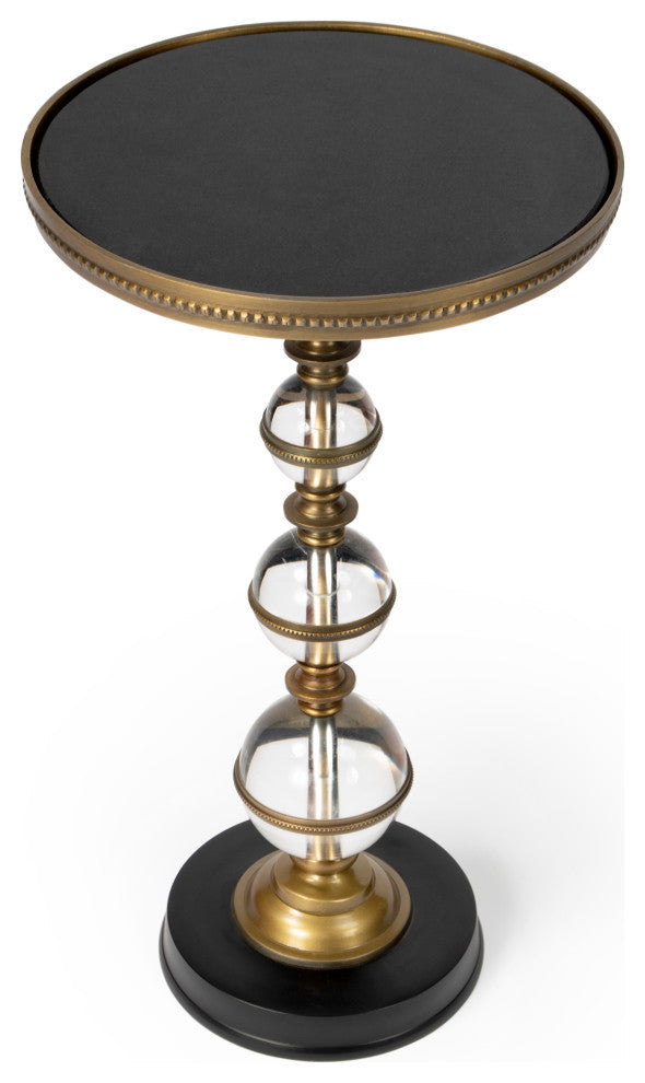 Butler Forella Granite and Acrylic Pedestal End Table