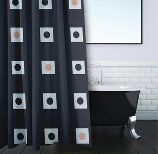 Li'l Boxes Shark Blue 70" w x 73" h Shower Curtain