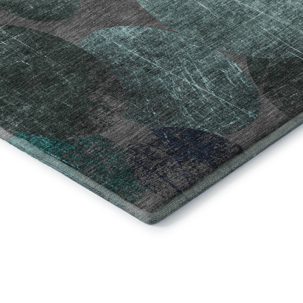 Premium Machine Washable Mayfield AMF556 Teal 2'3" x 7'6" Runner Rug