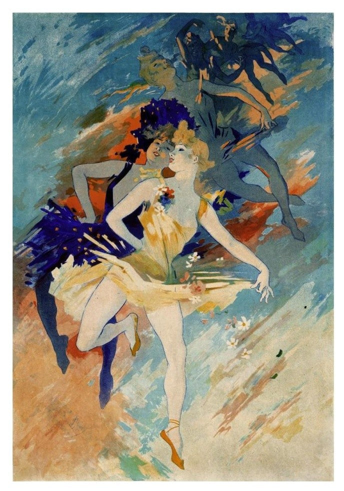 "Les Arts / La Danse" Digital Paper Print by Jules Cheret, 23"x32"