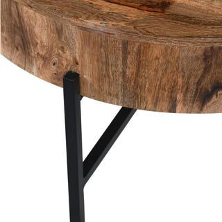 Contemporary Solid Wood Accent Table, Natural