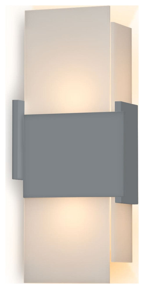 Acuo Outdoor LED Sconce, Matte Gray, Cool White