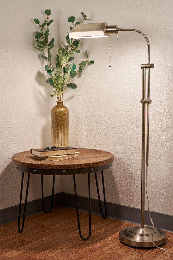 Kira Home Prescott 58" Adjustable Standing Pharmacy Floor Lamp, Includes 6W LED,