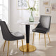 28" Dining Table, Round, White Gold, Metal, Modern Cafe Bistro Hospitality