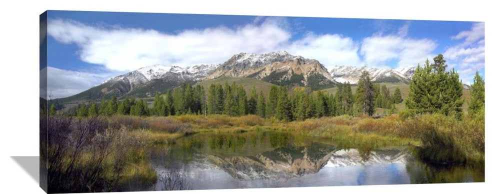 "Easely Peak, Boulder Mountains, Idaho" Artwork, 50" x 20"