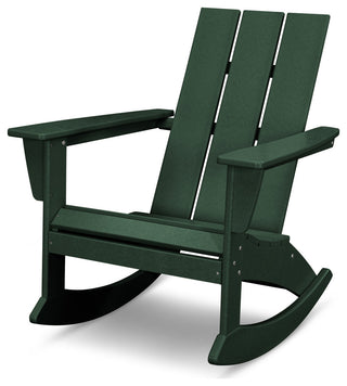 POLYWOOD Modern Adirondack Rocking Chair, Green