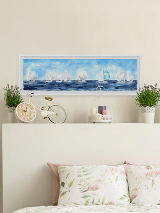 "Gone Sailing" Framed Painting Print, 45x15