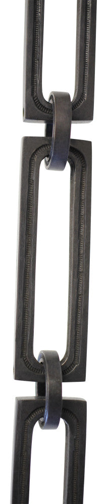 Brass Rectangle Chandelier Chain, Various Finishes, Oil Bronzed Black, H80