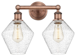 Cindyrella 2-Light 17" Bath Vanity Light, Antique Copper, Seedy Shade