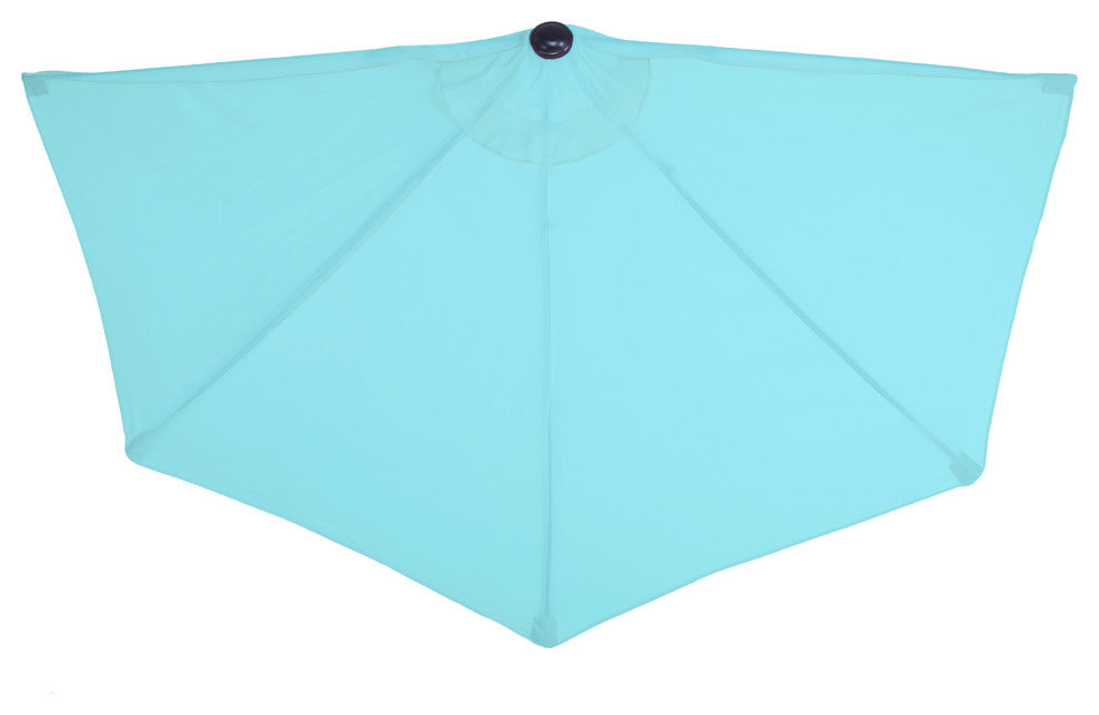Pure Garden 9' Half Round Patio Umbrella, Blue