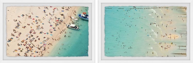 Aerial Beach Views Diptych, 72"x24"
